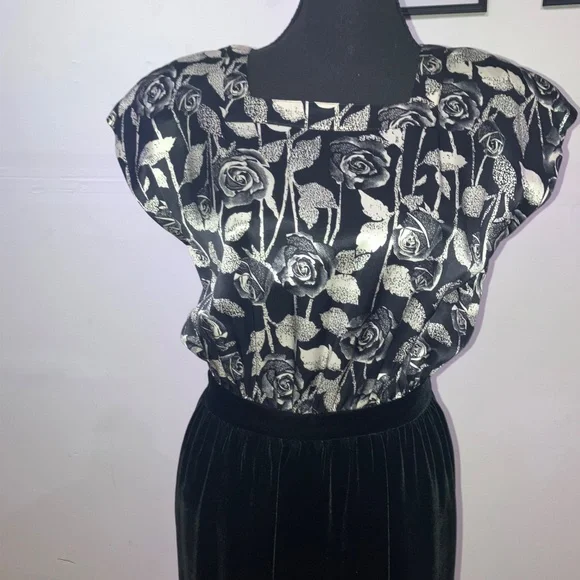 Vintage silk and velvet dress set - Picture 8 of 15